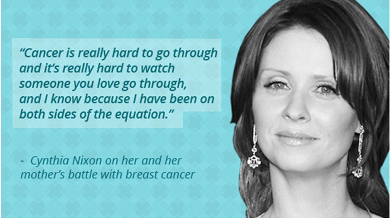 When someone you love has cancer April 15 2014 by Editor · cynthia nixon